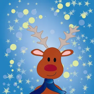 圣诞节卡通麋鹿矢量素材