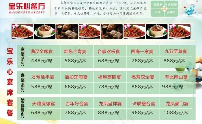 酒店宴席图片cdr矢量模版下载