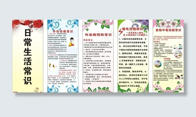 日常生活常识图片cdr矢量模版下载