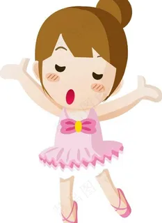 卡通舞蹈女孩图片 卡通舞蹈女孩图片