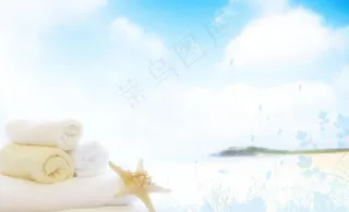 水疗背景合成图图片