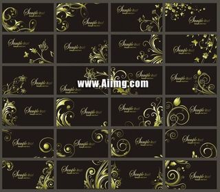 时尚花纹模板矢量素材