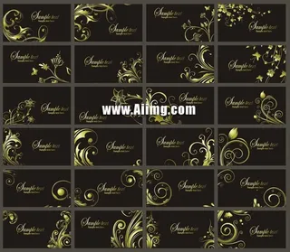 时尚花纹模板矢量素材