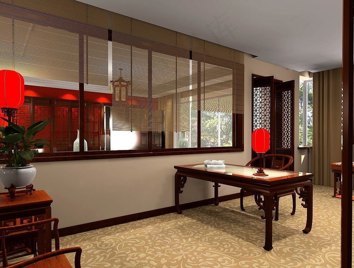 书房装修设计效果图