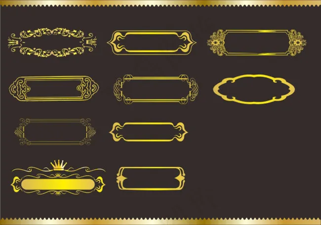 欧式花纹花边cdr矢量模版下载