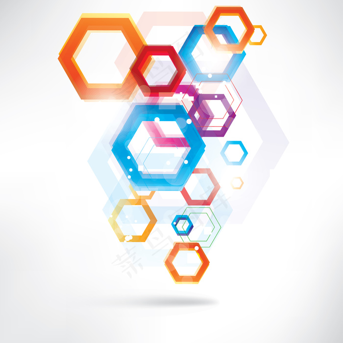 潮流色彩背景02—矢量素材