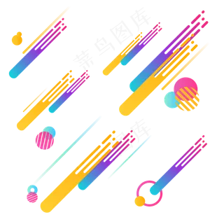 漂浮元素电商装饰彩色不规则元素,免抠元素