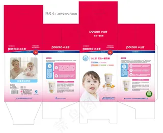 五合一多功能暖奶器包装设计模板