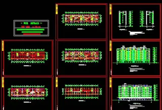 堤岸园多层住宅方案图CAD图纸