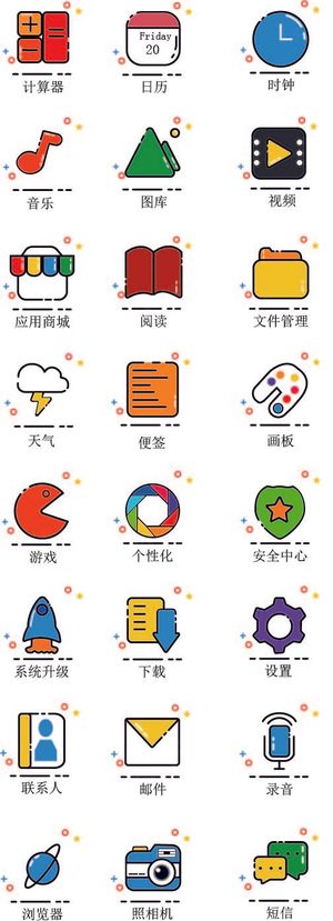 MBE风格手机主题图标设计