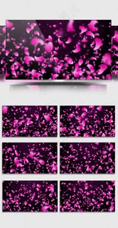 爱心花瓣唯美飘落粒子抠像特效背景