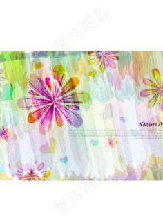 花卉彩绘花朵背景