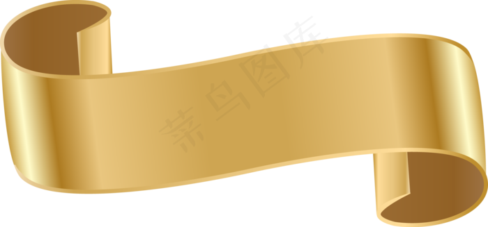 AI PNG多款实用的质感金色横幅...