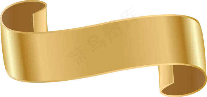 AI PNG多款实用的质感金色横幅...ai矢量模版下载