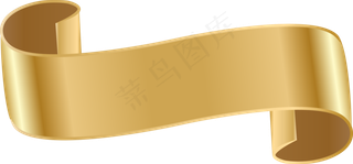 AI PNG多款实用的质感金色横幅...