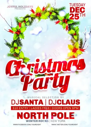 圣诞节派对海报图片
