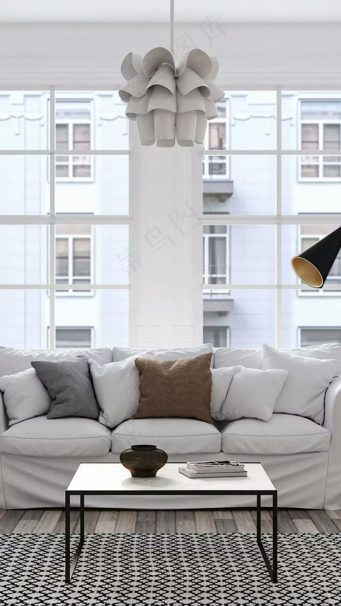 室内家具奇特的吊灯高清摄影图片