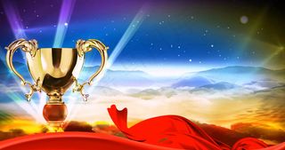 颁奖晚会奖杯金光视频