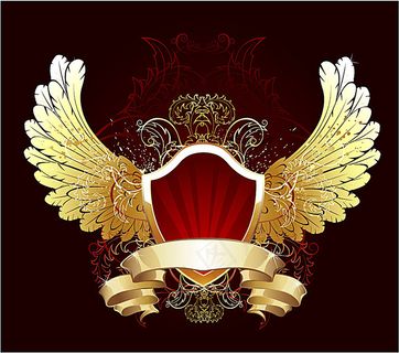 金色盾牌与翅膀