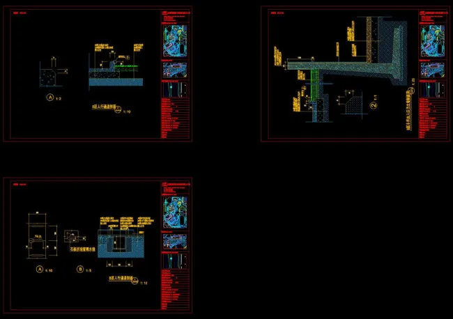 城市生态广场cad景观细部图稿
