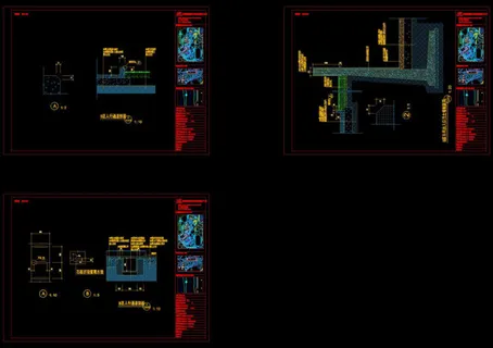 城市生态广场cad景观细部图稿
