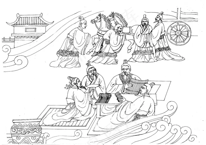 孔子讲学图片
