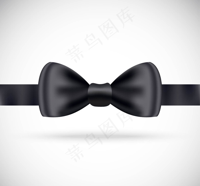 精美黑色领结矢量素材