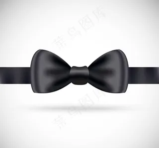 精美黑色领结矢量素材