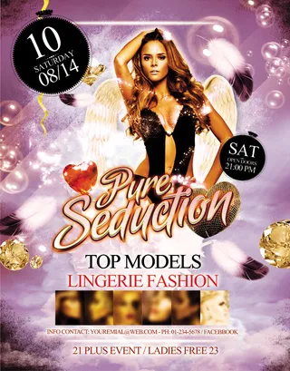 性感酒吧夜场派对PSD分层素