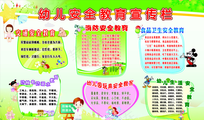 安全教育宣传栏图片cdr矢量模版下载