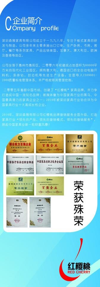 企业简介易拉宝图片(210X297)cdr矢量模版下载