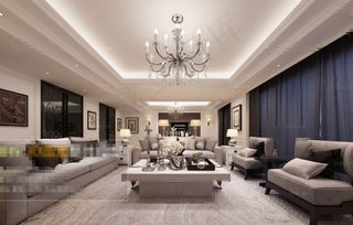 中式客厅效果图设计素材