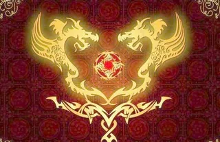 金色双龙抢宝飞龙矢量素材(52首发...