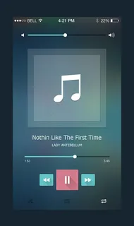 ios7音乐播放器psd分层