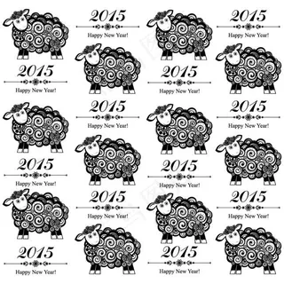 2015黑白羊年日历