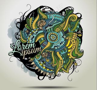 手绘古典花纹图片