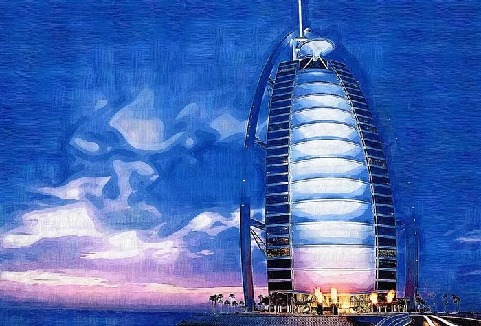 油画 抽象 帆船油画设计图片