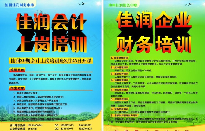 佳润财务单页cdr矢量模版下载