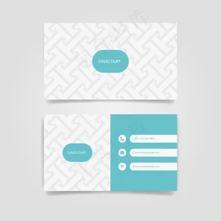 蓝色科技创意名片