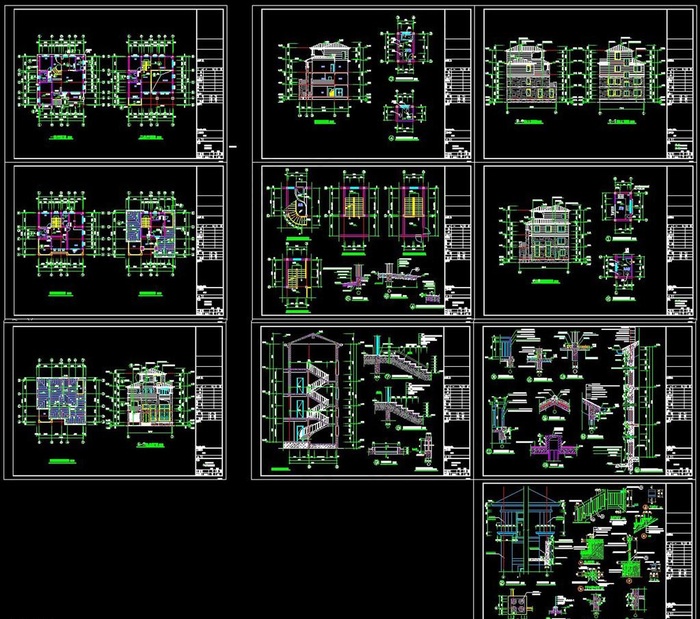 别墅建筑CAD图纸