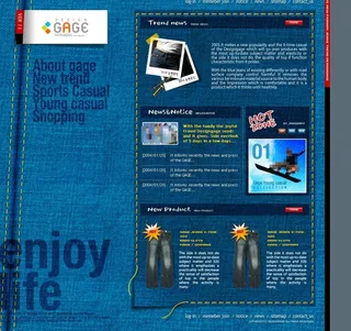 牛仔裤服装企业网站模板PSD分层（...