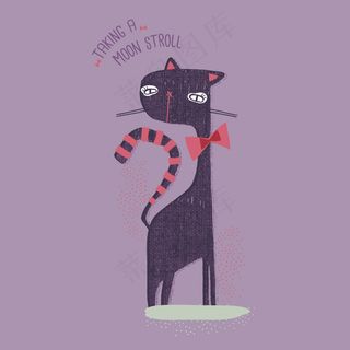 印花矢量图 动物 宠物类 猫 生活...