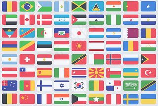 100个世界各国国旗图标下载