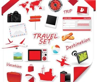 精美生活标贴矢量素材