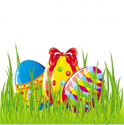 复活节的卡通元素01矢量