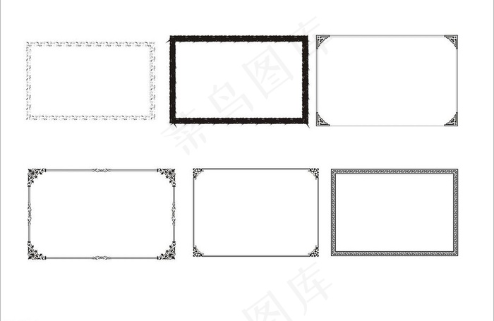 6款欧式黑色画框图片