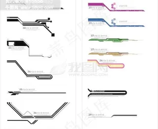 实用画册设计分割线矢量素材