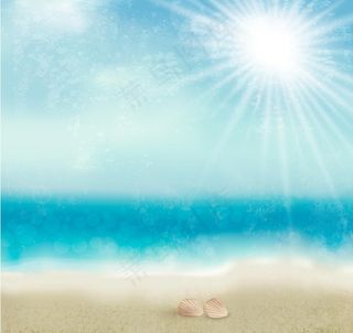 夏季海滩背景图片