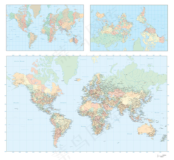 世界的计划3矢量地图ai矢量模版下载