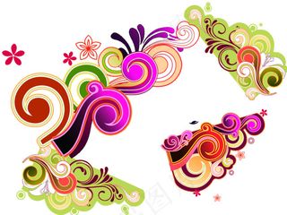 多种炫彩花纹效果